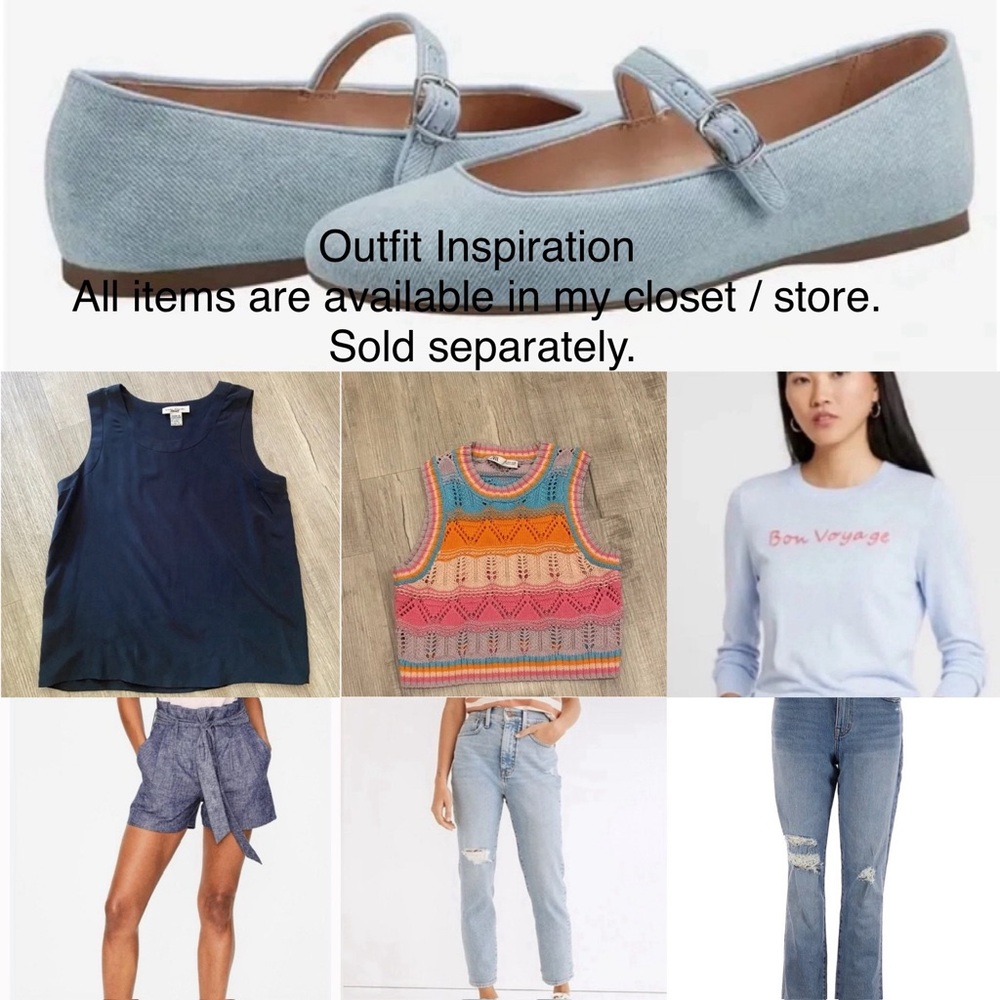 NWOT Bandolino Philly Mary Jane Ballet Flats Light Blue Denim Feminine - Size 10 - Picture 11 of 11